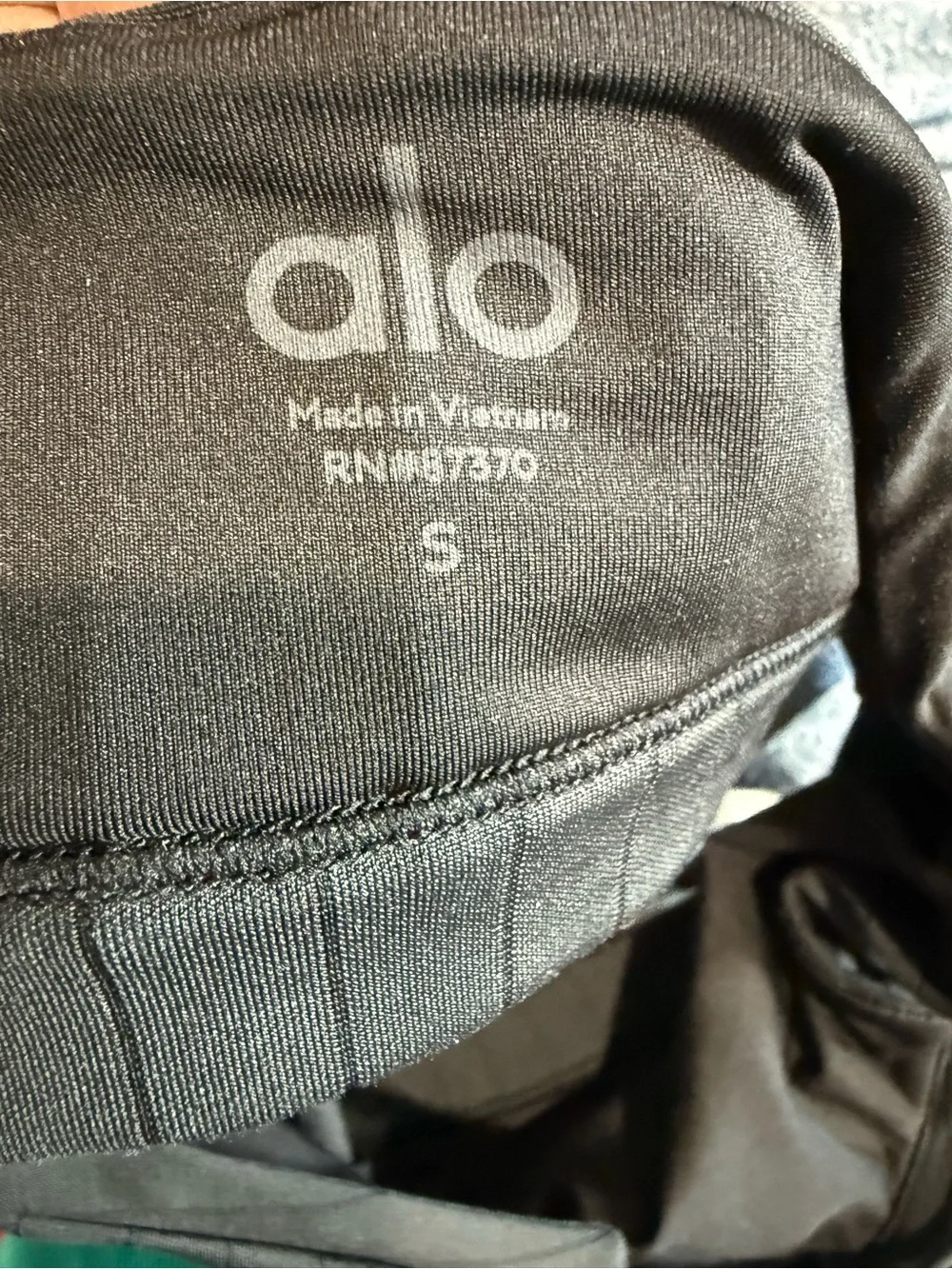 Alo‎ Yoga Pinstripe Jacquard Captivate Sports Bra Black Size Small